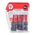 Bity udarowe do wkrętarki TORX TX20 50mm 1/4" HEX Shockwave MILWAUKEE 10szt