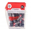 Bity udarowe do wkrętarki TORX TX25 25mm 1/4" HEX Shockwave MILWAUKEE 25szt