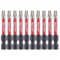 Bity udarowe do wkrętarki TORX TX25 50mm 1/4" HEX Shockwave MILWAUKEE 10szt