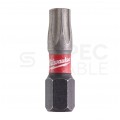Bity udarowe do wkrętarki TORX TX30 25mm 1/4" HEX Shockwave MILWAUKEE 2szt