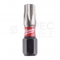 Bity udarowe do wkrętarki TORX TX30 25mm 1/4" SHOCKWAVE 25szt MILWAUKEE