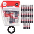 Bity udarowe do wkrętarki TORX TX40 25mm 1/4" HEX Shockwave MILWAUKEE 25szt