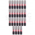 Bity udarowe do wkrętarki TORX TX40 25mm 1/4" HEX Shockwave MILWAUKEE 25szt