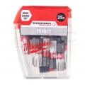 Bity udarowe do wkrętarki TORX TX40 25mm 1/4" HEX Shockwave MILWAUKEE 25szt