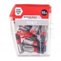 Bity udarowe do wkrętarki TORX TX50 25mm 1/4" SHOCKWAVE 15szt MILWAUKEE