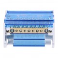 Blok rozdzielczy modułowy Listwa łączeniowa 4x11 100A na szynę DIN TH35 4x (2x 10-25mm2 + 4x 1,5-4mm2 + 5x 2,5-6mm2) Model FJ-411/100B HEDO