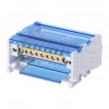 Blok rozdzielczy modułowy Listwa łączeniowa 4x11 100A na szynę DIN TH35 4x (2x 10-25mm2 + 4x 1,5-4mm2 + 5x 2,5-6mm2) Model FJ-411/100B HEDO