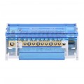 Blok rozdzielczy modułowy Listwa łączeniowa 4x11 125A na szynę DIN TH35 4x (1x 10-35mm2 + 3x 10-25mm2 + 7x 2,5-6mm2) FJ-411/125B HEDO