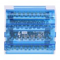 Blok rozdzielczy modułowy Listwa łączeniowa 4x11 125A na szynę DIN TH35 4x (2x 10-35mm2 + 2x 10-25mm2 + 7x 2,5-6mm2) FJ-411/125BE HEDO
