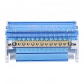 Blok rozdzielczy modułowy Listwa łączeniowa 4x18 100A na szynę DIN TH35 4x (2x 10-25mm2 + 6x 1,5-4mm2 + 7x 2,5-6mm2) FJ-415/100B HEDO