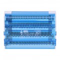 Blok rozdzielczy modułowy Listwa łączeniowa 4x18 80A na szynę DIN TH35 4x (6x 2,5-16mm2 + 12x 1,5-10mm2) FJ-418/80B HEDO