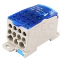 Blok rozdzielczy modułowy SPLIT 250A Listwa łączeniowa 1x12 na szynę DIN TH35 (1x 120mm2 + 2x 35mm2 + 5x 16mm2 + 4x 10mm2) PAWBOL