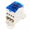 Blok rozdzielczy modułowy SPLIT 80A Listwa łączeniowa 1x7 na szynę DIN TH35 (1x 16mm2 + 4x 6mm2 + 2x 16mm2) PAWBOL