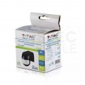 Czujnik ruchu automatyczny PIR, detektor natynkowy regulowany 400W 230V 180st. IP44 o zasięgu działania do 12m czarny V-TAC VT-8028-B