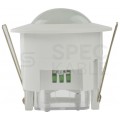 Czujnik ruchu automatyczny PIR, detektor podtynkowy okrągły 1200W 230V 360st. IP65 o zasięgu działania do 6m biały ORNO