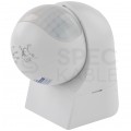 Czujnik ruchu automatyczny PIR, mini detektor natynkowy 800W 230V 180st. IP44 o zasięgu działania do 15m biały ORNO