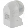 Czujnik ruchu automatyczny PIR, mini detektor natynkowy 800W 230V 180st. IP44 o zasięgu działania do 15m biały ORNO