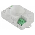 Czujnik ruchu mikrofalowy radarowy, detektor natynkowy 1200W 230V 360st. o zasięgu działania 1-8m biały ORNO