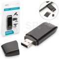 DIGITUS Czytnik kart pamięci 2-portowy HighSpeed SD / Micro SD na USB 2.0 A (wtyk) czarny
