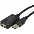 DIGITUS Kabel przedłużacz aktywny USB 2.0 A (wtyk / gniazdo) czarny 20m ze wzmacniaczem