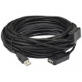 DIGITUS Kabel przedłużacz aktywny USB 2.0 A (wtyk / gniazdo) czarny 20m ze wzmacniaczem