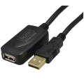 DIGITUS Kabel przedłużacz aktywny USB 2.0 A (wtyk / gniazdo) czarny 5m ze wzmacniaczem