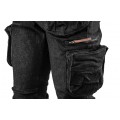 Długie spodnie monterskie, robocze 5-kieszeniowe DENIM jeansowe czarne rozmiar L/52 NEO 81-233-L
