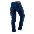 Długie spodnie monterskie, robocze wzmocnienia na kolanach DENIM jeansowe rozmiar L/52 NEO 81-228-L