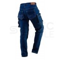 Długie spodnie monterskie, robocze wzmocnienia na kolanach DENIM jeansowe rozmiar XL/54 NEO 81-228-XL