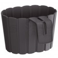 Doniczka balkonowa Boardee Hook, donica antracytowa 2,2L z uchwytami 212x194x130mm Prosperplast