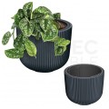 Doniczka Milly, donica antracytowa z wkładem 14L śred. 298mm x 257mm Prosperplast