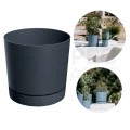 Doniczka Tubo P, donica antracytowa z podstawką 8L śred. 239mm x 231mm Prosperplast