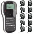 Drukarka etykiet DYMO LabelManager 280 dla biura, domu, instalatora (LM 280) [S0968920] + 10 taśm DYMO D1 12mm [S0720530]