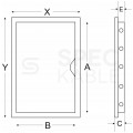 Drzwiczki rewizyjne 10x10 plastikowe grafitowe 100x100mm, bez zamka ABS airRoxy 02-814AGR