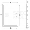 Drzwiczki rewizyjne 15x20 plastikowe białe 150x200mm, bez zamka ABS airRoxy 02-802a