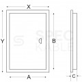 Drzwiczki rewizyjne 20x20 metalowe białe 200x200mm, bez zamka airRoxy 02-604