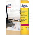 Etykiety do oznaczania kabli 60x40mm białe poliestrowe (480 etykiet na 20 arkuszach A4) AVERY Zweckform L7950-20