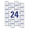 Etykiety do oznaczania kabli 60x40mm białe poliestrowe (480 etykiet na 20 arkuszach A4) AVERY Zweckform L7950-20