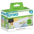 Etykiety kolorowe DYMO LW 28x89mm MIX (żółte + niebieskie + zielone + różowe) papierowe [99011 / S0722380] ORYGINALNE 4 rolki x 130szt.