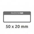 Etykiety tabliczki inwentaryzacyjne 50x20mm białe/czarne poliestrowe do ręcznego opisu (50 etykiet na 10 arkuszach NoPeel) AVERY Zweckform 6917