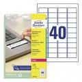 Etykiety zabezpieczające 45,7x25,4mm białe akrylowe No Peel (800 etykiet na 20 arkuszach A4) AVERY Zweckform L6145-20