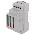 F&F Wskaźnik napięcia 200V-250V Woltomierz LED 3-fazowy na szynę DIN TH35