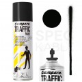 Farba do malowania linii, znakowania jezdni czarna 500ml spray AMPERE TRAFFIC PAINT