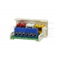 Gniazdo 3x RCA szybkozłącze moduł 1M 22,5x45 biały Mediabox