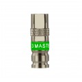 Gniazdo antenowe IEC TV kompresyjne zielone MASTER na przewód Triset-113 TC6 Trishield 3SH75 RG6