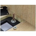 Gniazdo blatowe puste 4M 2x 45x45 czarne na moduły Mediabox