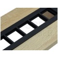Gniazdo blatowe puste 4M 2x 45x45 czarne na moduły Mediabox
