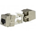 Gniazdo internetowe 1x RJ45 STP kat.6A ekranowane moduł 1M 22,5x45 biały DataGate Molex