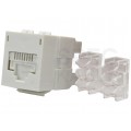 Gniazdo internetowe 1x RJ45 UTP kat.5e nieekranowane moduł 1M 22,5x45 biały DataGate+ Molex