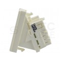 Gniazdo internetowe 1x RJ45 UTP kat.5e nieekranowane moduł 1M 22,5x45 biały Molex